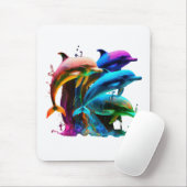 ドルフィカラフルン素晴らしシール マウスパッド (マウス)