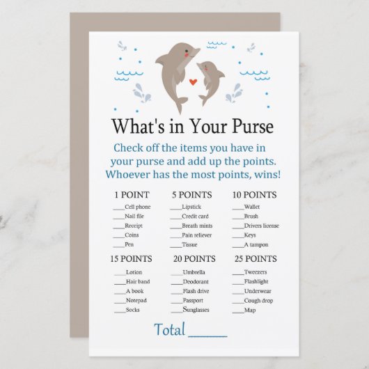 ドルフィンあなたの財布ゲームの中に何がある (正面/裏面)