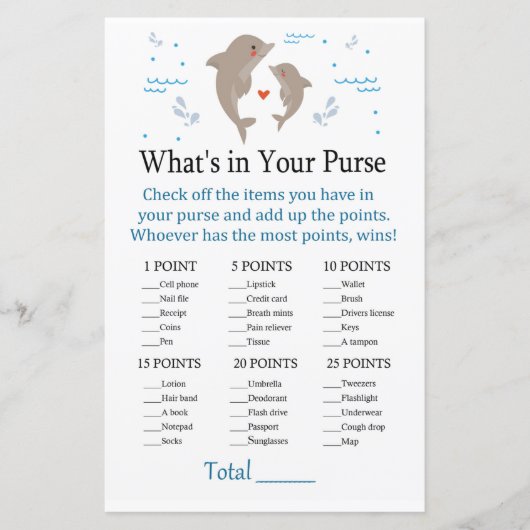 ドルフィンあなたの財布ゲームの中に何がある (正面)