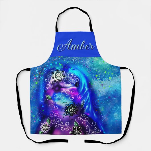 ドルフィンお洒落ブルーティール（緑がかった色）沿岸航海の エプロン (正面)