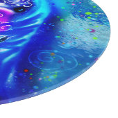 ドルフィンお洒落ブルーティール（緑がかった色）沿岸航海の カッティングボード (角)