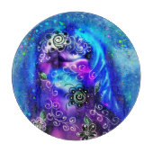 ドルフィンお洒落ブルーティール（緑がかった色）沿岸航海の カッティングボード (正面)