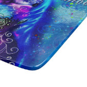 ドルフィンお洒落ブルーティール（緑がかった色）沿岸航海の カッティングボード (角)