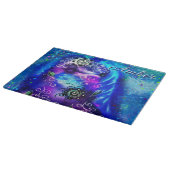 ドルフィンお洒落ブルーティール（緑がかった色）沿岸航海の カッティングボード (角)