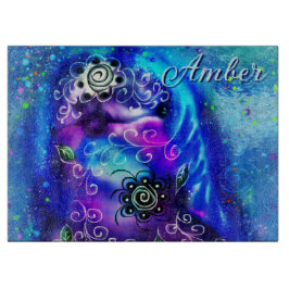 ドルフィンお洒落ブルーティール（緑がかった色）沿岸航海の カッティングボード