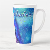 ドルフィンお洒落ブルーティール（緑がかった色）沿岸航海の カフェラテマグ (右)