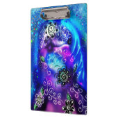 ドルフィンお洒落ブルーティール(緑がかった色)沿岸航海の クリップボード (左)