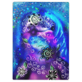 ドルフィンお洒落ブルーティール(緑がかった色)沿岸航海の クリップボード (裏面)