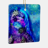 ドルフィンお洒落ブルーティール(緑がかった色)沿岸航海の セラミックオーナメント (右)