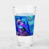 ドルフィンお洒落ブルーティール（緑がかった色）沿岸航海の タンブラーグラス (正面)