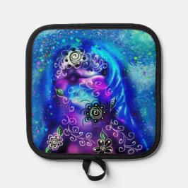 ドルフィンお洒落ブルーティール（緑がかった色）沿岸航海の 鍋敷き