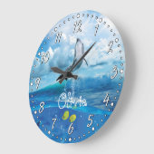 ドルフィンのパーソナル化可能な壁時計 ラージ壁時計 (傾斜)