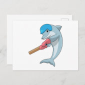 ドルフィンアットクリケットウィズクリケットこうもり ポストカード (正面/裏面)