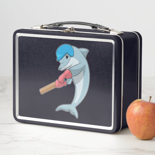 ドルフィンアットクリケットウィズクリケットこうもり メタルランチボックス (インサイチュ)