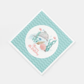 ドルフィンアンダーザシー誕生日 スタンダードランチョンナプキン (角)