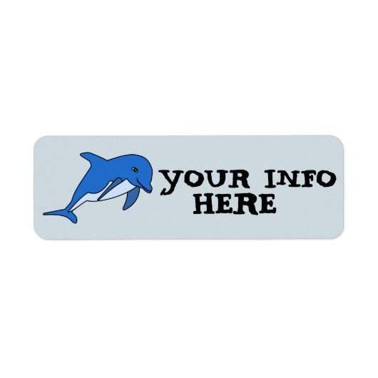ドルフィンアート差出人住所ラベル ラベル (正面)