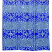 ドルフィンウォッチング抽象芸術 シャワーカーテン (正面)