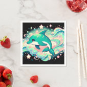 ドルフィンエレガントベビーシャワー スタンダードカクテルナプキン (インサイチュ)