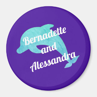 ドルフィンオンパープルステートルームドアマーカー マグネット