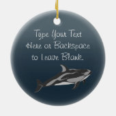 ドルフィンオーナメントパーソナライズされたドルフィンアートオーナメント セラミックオーナメント (裏面)