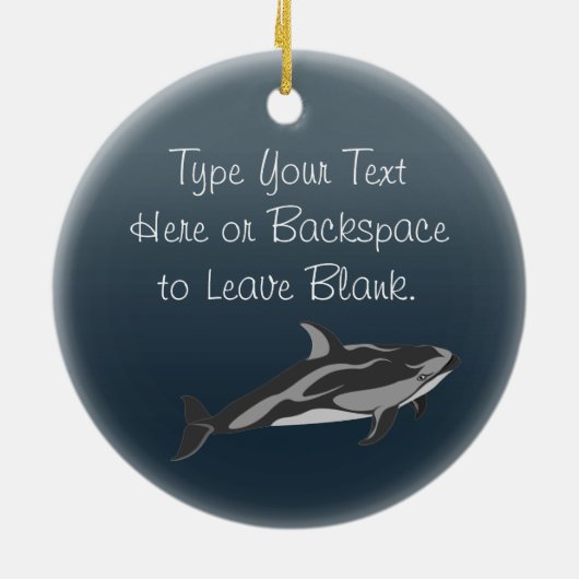 ドルフィンオーナメントパーソナライズされたドルフィンアートオーナメント セラミックオーナメント (裏面)