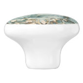 ドルフィンカップルフェイクアールヌーボー離れレリーフ、 浮き彫り面 セラミックノブ (側面)