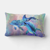 ドルフィンカップルラブ – ビーハッピー  ランバークッション (裏面)