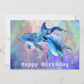 ドルフィンカップル誕生日カード (正面)
