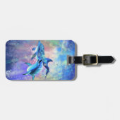 ドルフィンカップル – テキスト/名前の追加 ラゲッジタグ (正面横)