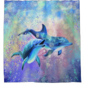 ドルフィンカップル – 美 –  シャワーカーテン (正面)