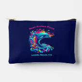 ドルフィンカラフルスプラッシュジッパー付きパウチ アクセサリーポーチ (正面)