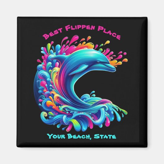 ドルフィンカラフルスプラッシュ マグネット (正面)