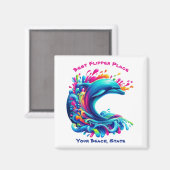 ドルフィンカラフルスプラッシュ マグネット (正面/裏面)