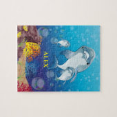 ドルフィンキッズパズルと子供の名前。 ジグソーパズル (横)