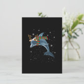 ドルフィンクリスマストナカイ〔雄ジカの〕枝角クリスマスプレゼント 招待状 (スタンド正面)