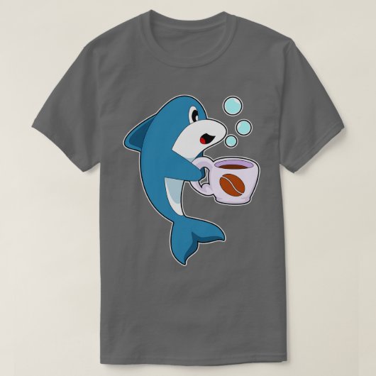 ドルフィンコーヒーカップ Tシャツ (デザイン正面)