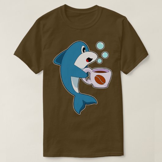 ドルフィンコーヒーカップ Tシャツ (デザイン正面)