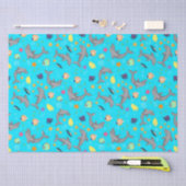 ドルフィンサマーキッズブルー誕生日ティッシュペーパー 薄葉紙 (クラフト)