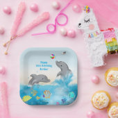 ドルフィンサマースイムおもしろい紙プレート ペーパープレート (パーティー)