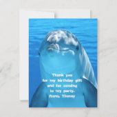 ドルフィンサンキューフラットノートキッズ ノートカード (正面)