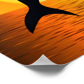 ドルフィンサンセットポスター ポスター (角)