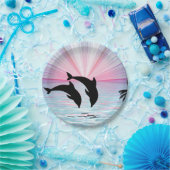 ドルフィンサンセット ペーパープレート (パーティー)