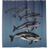 ドルフィンシャワーカーテンドルフィンアートバスルーム シャワーカーテン (正面)