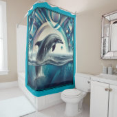 ドルフィンシャワーカーテン。 シャワーカーテン (インサイチュ)