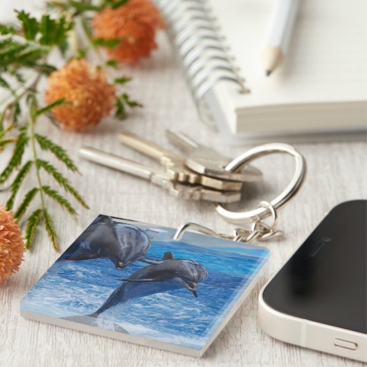 ドルフィンジャンピングキーチェーン キーホルダー (正面右)