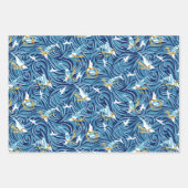 ドルフィンジョイトロピカル海航海のクリスマス ラッピングペーパーシート (正面3)