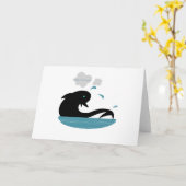 ドルフィンスイミング誕生日カード カード (黄色い花)