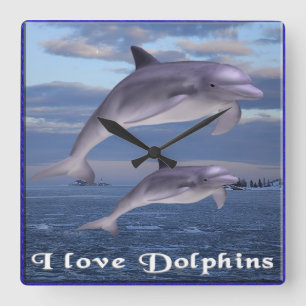 ドルフィンスクエアウォール時計 スクエア壁時計