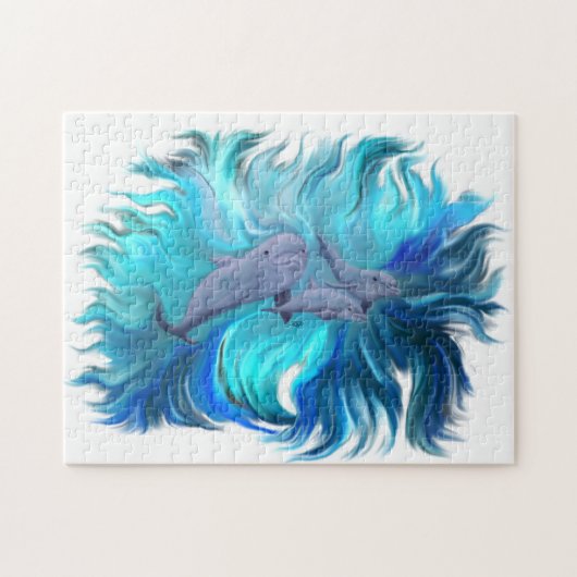 ドルフィンスクールで ジグソーパズル (横)