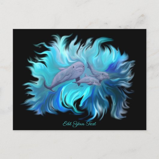 ドルフィンスクールで ポストカード (正面)